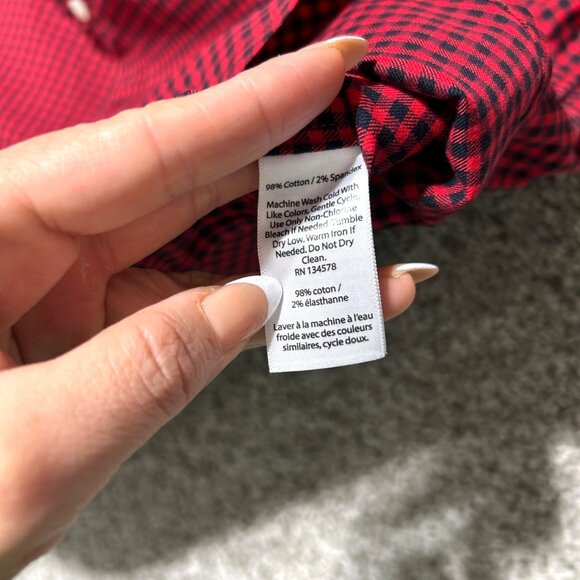 Vineyard Vines Men's Sz XXL Gingham Classic Fit Tucker Red & Black Casual Shirt - Picture 6 of 8